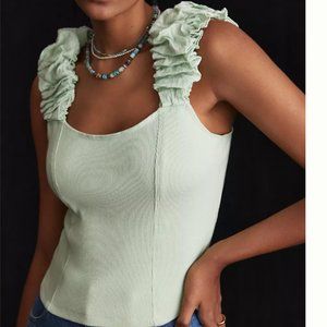 Anthropologie Ribbed Corset Tank